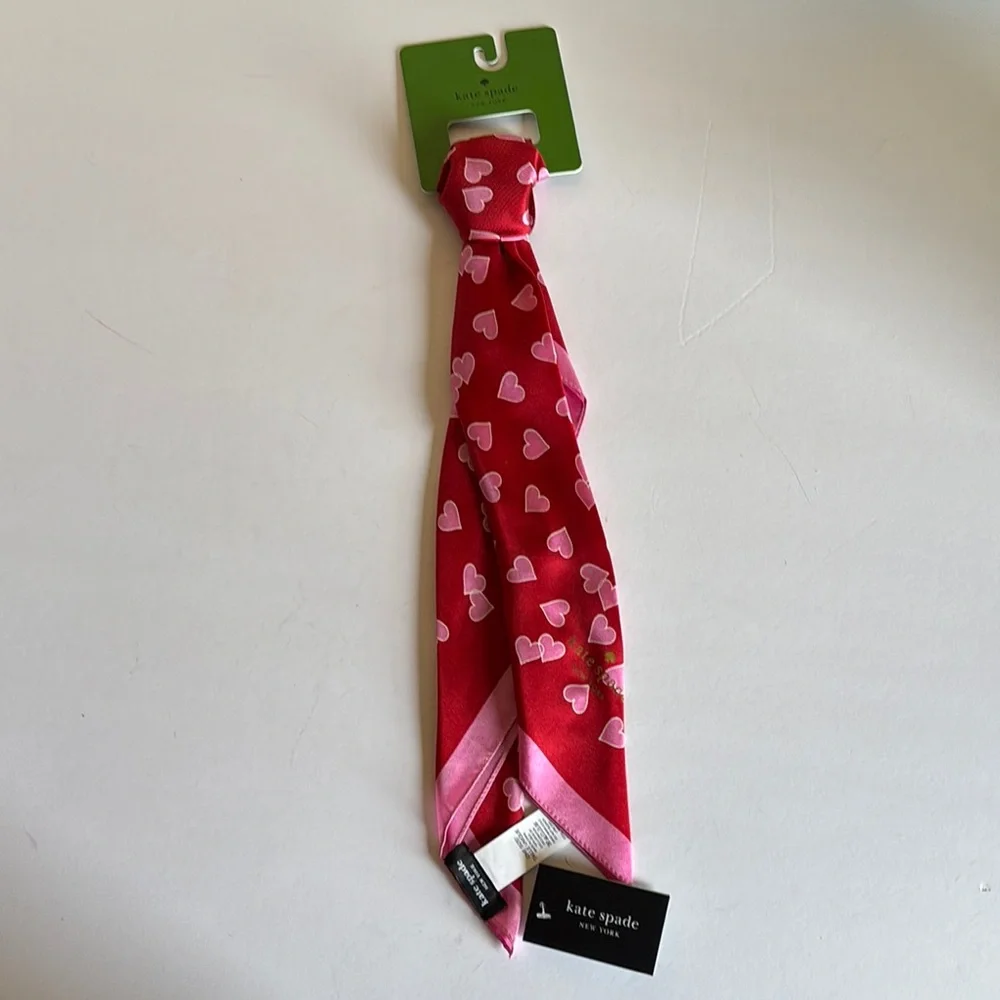 Kate Spade Heart links silk square scarf